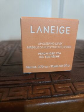 LANEIGE Peach Iced Tea Lip Sleeping Mask - Peach Orange Box